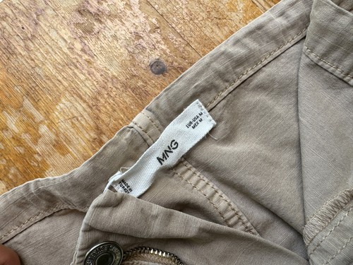 BRAND NEW MANGO PARACHUTE TROUSERS FIT WAIST 38" LEG 26" CHINO LOOSE M MNG UK 14 - Picture 8 of 11