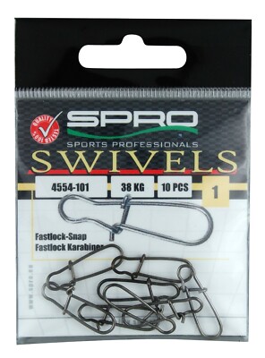 Spro FASTLOCK SNAP Swivel Karabiner Raubfischvorfächer viele zur Auswahl  