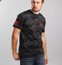 New Men's Howitzer We Will Defend Camo Military Grunt Patriot T-Shirt Tee S-4XL