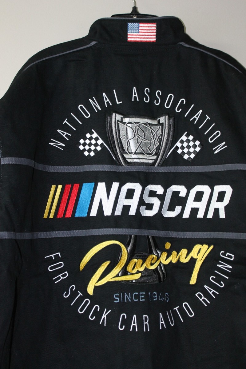 New NASCAR Racing embroidery twill cotton black jacket men's XXL