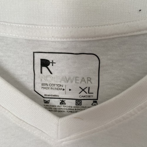 Camiseta blanca de manga corta XL Calvin Klein Rocawear cuello en N para hombre - Imagen 5 de 7