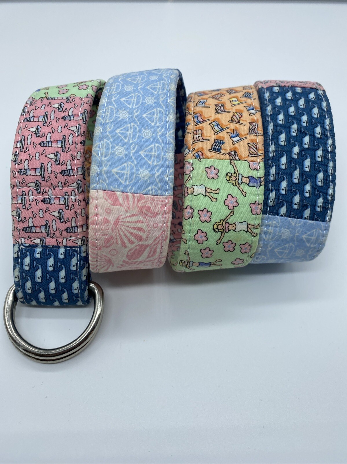 Vineyard Vines Multicolor Patchwork Canvas D Ring… - image 3