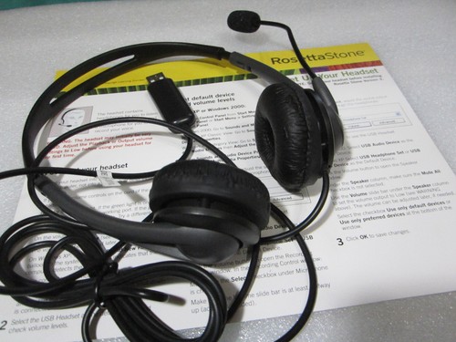 Black Rosetta Stone Headset Microphone ROSETTA STONE HEAD SET REPLACEMENT - Picture 6 of 10