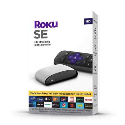 ROKU  HD Streaming Stick für TVs, inkl. Fernbedienung Partnertasten Weiß