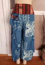 Awesome Women's Multicolor Boho Wide Leg Pants Size Medium