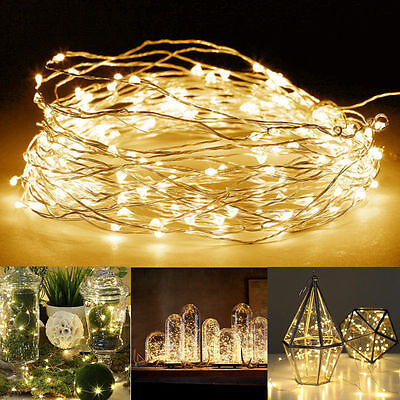 20/50/100 LED String Battery Operated Copper String Wire Fairy Lights Xmas Party