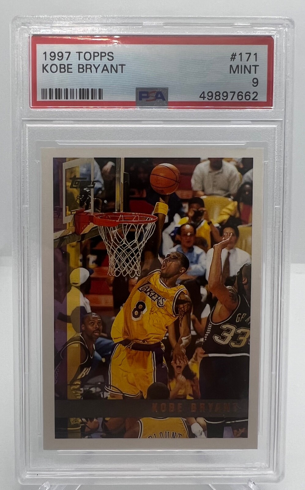 1997 TOPPS KOBE BRYANT #171 LOS ANGELES LAKERS HOF PSA 9 MINT