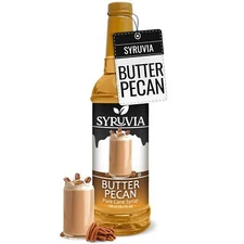 Syruvia Butter Pecan Syrup, 25.4 fl oz – Perfect Flavoring for Coffee