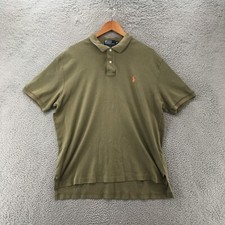 Polo By Ralph Lauren Polo Shirt Mens XL Green Cotton Solid Short Sleeve Collared