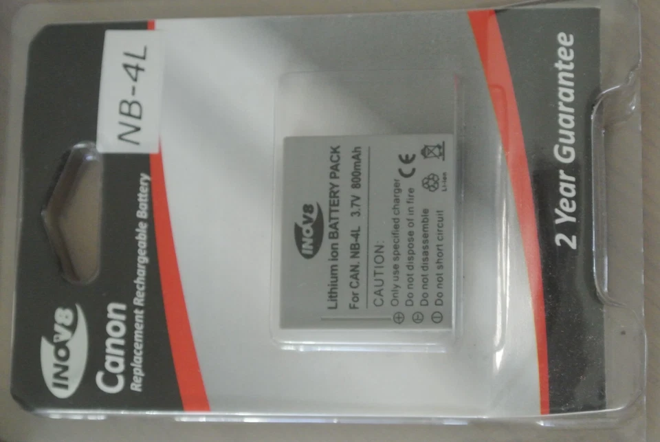 Canon Genuine CB-2LVE - Battery Charger + NB-4L Battery Pack - Image 2 of 4