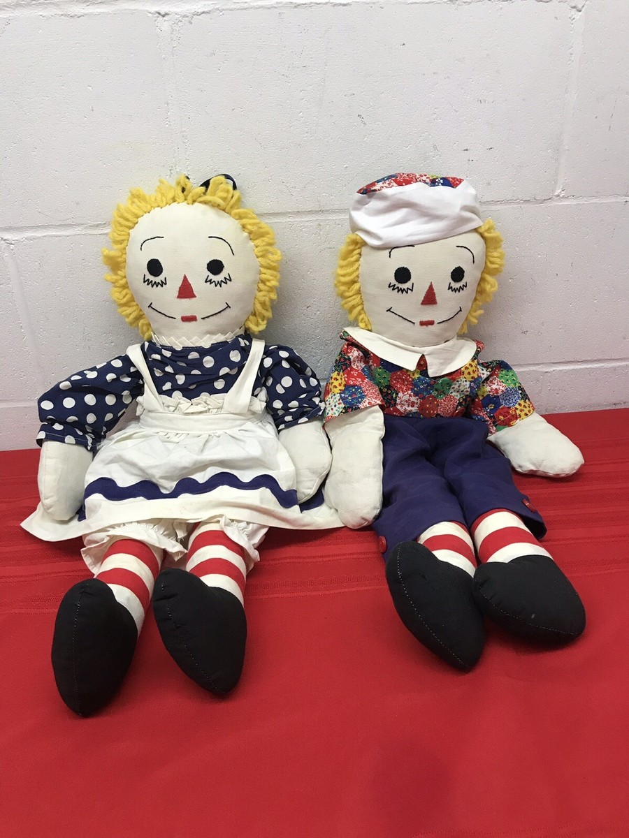 CUSTOM RAGGEDY ANN & ANDY DOLLS HANDMADE HOMEMADE SET 25