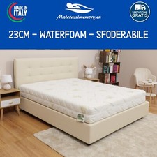 Materasso Poliuretano espanso ad acqua WAVE TOP alto 23 cm con Rivestimento A...