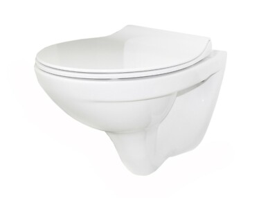 Wand Wc verkürzt 49cm SPÜLRANDLOS compact Beschichtung Sitz Soft-Close Deckel