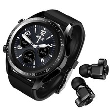 2 IN 1 Smart Watch Bluetooth Smartwatch Wireless Headset Stereo Music Earphones