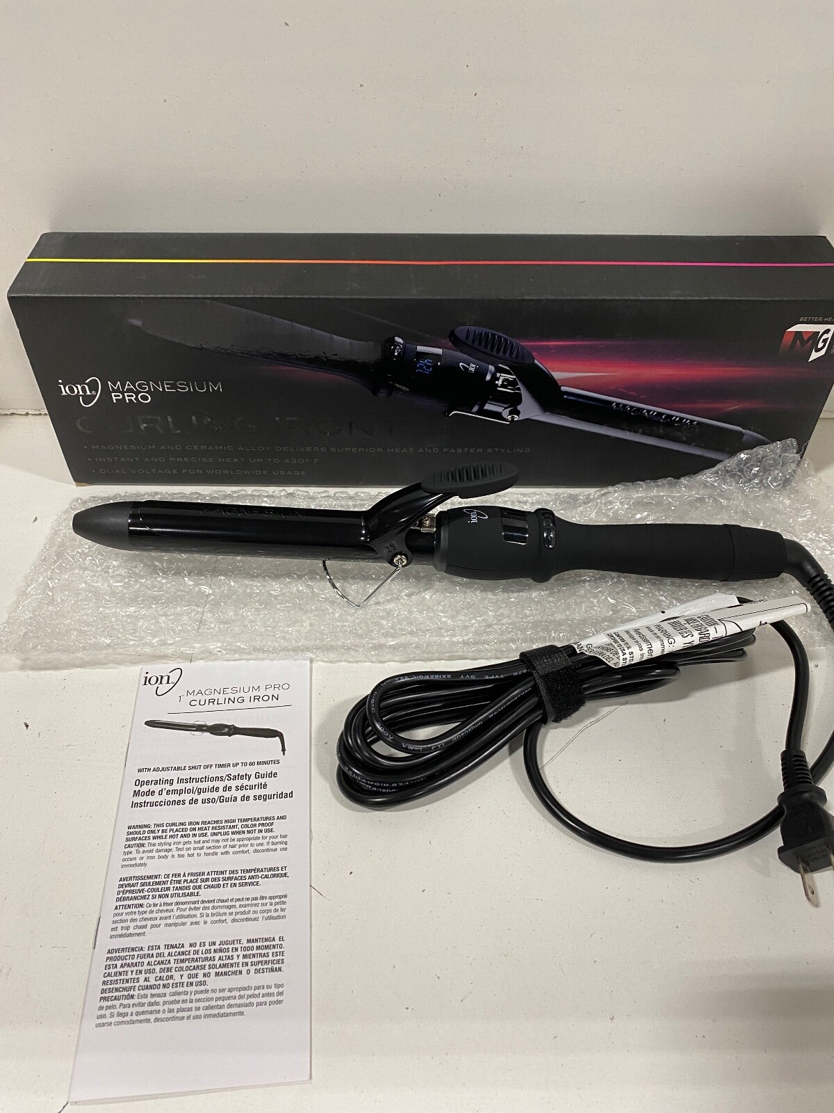 ION MAGNESIUM PRO Curling Iron 1" eBay
