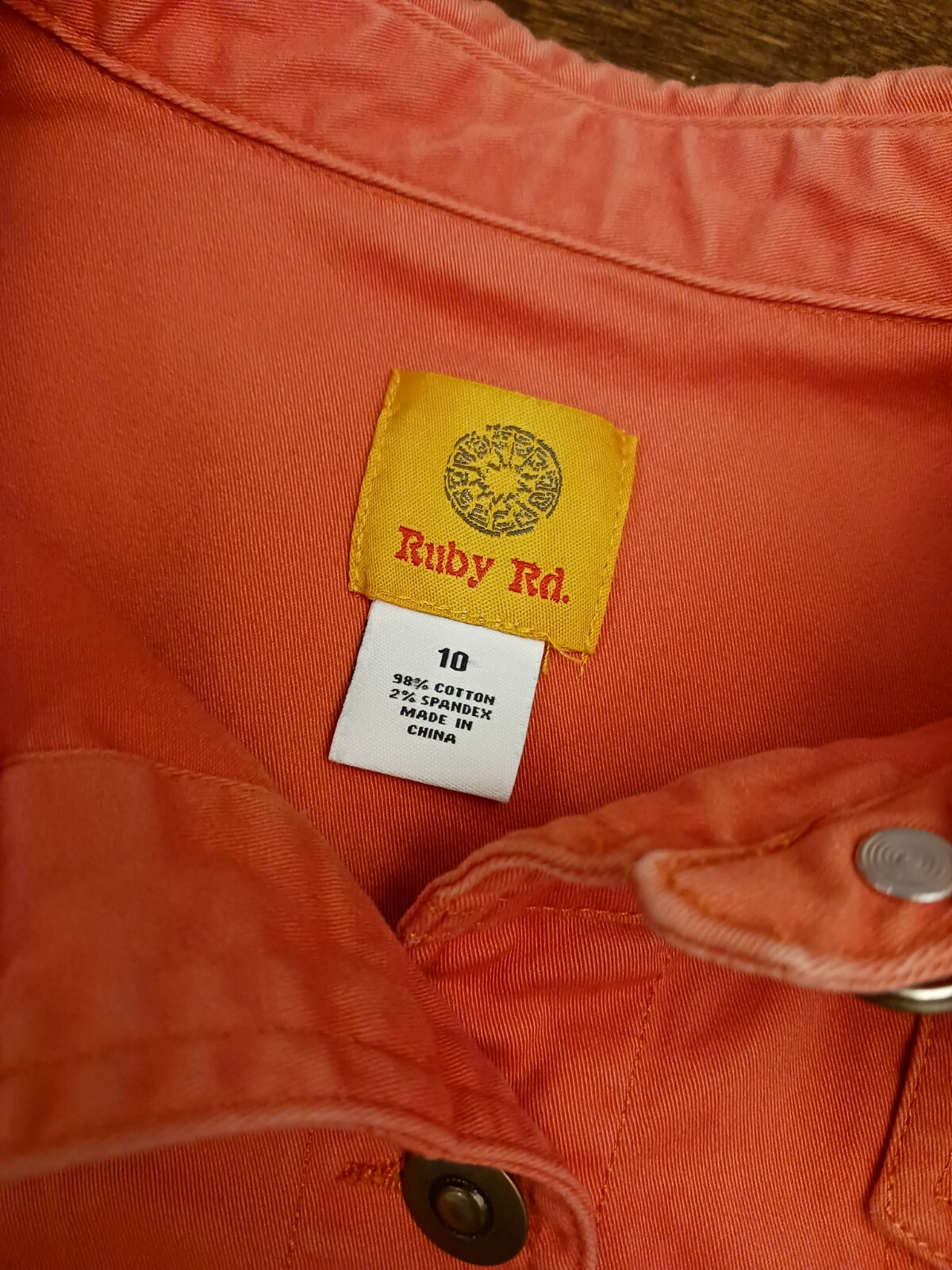 Ruby Rd. Soft Denim Button Orange Light Weight Co… - image 8