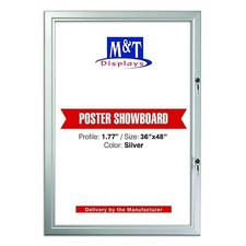 36x48" Size, Enclosed Bulletin Board for Outdoor Use with Locking Door, Silver