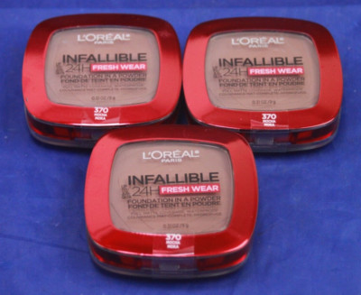 Lot of 3 Loreal Age Perfect Creamy Powder Foundations #370 Mahogany