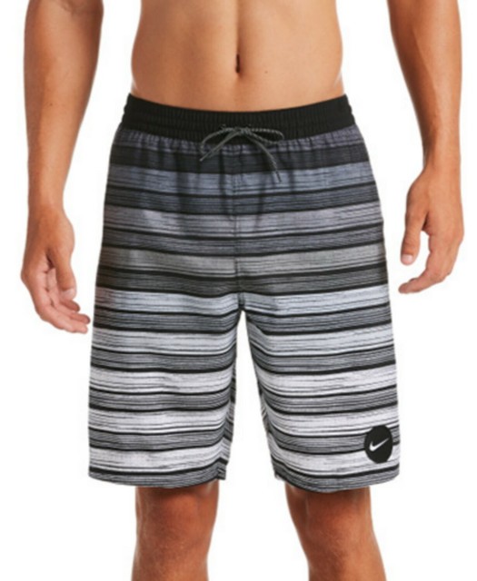 Nike Men's Swim Trunks Drawstring Board Shorts Swimwear Water Repellent Black S | eBay