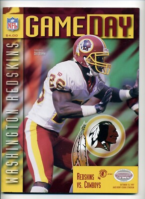 October 13, 1997 GameDay Program Washington Redskins vs. Dallas Cowboys ...