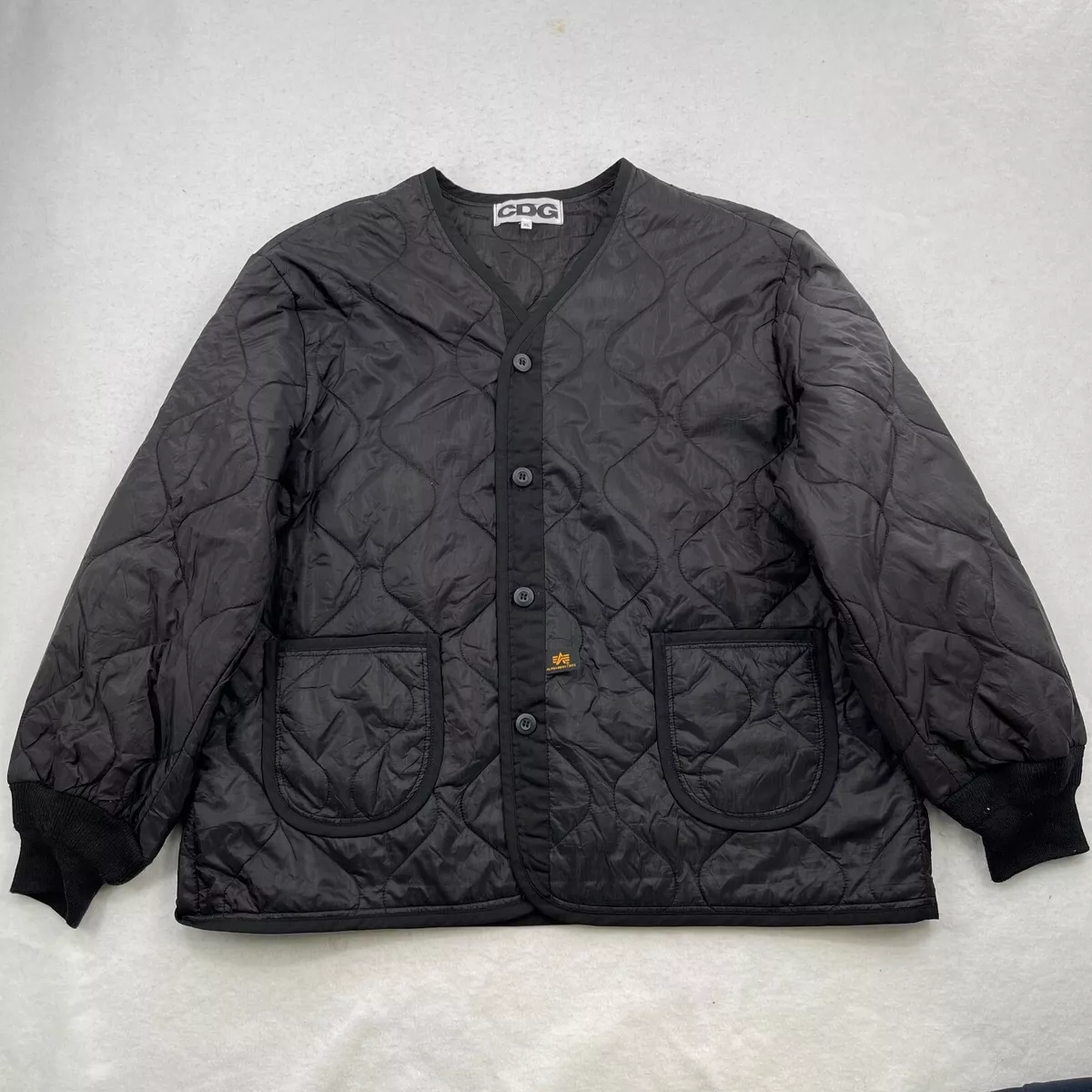 CDG x Alpha Industries Men's Upcycle Liner Jacket Black Size XL