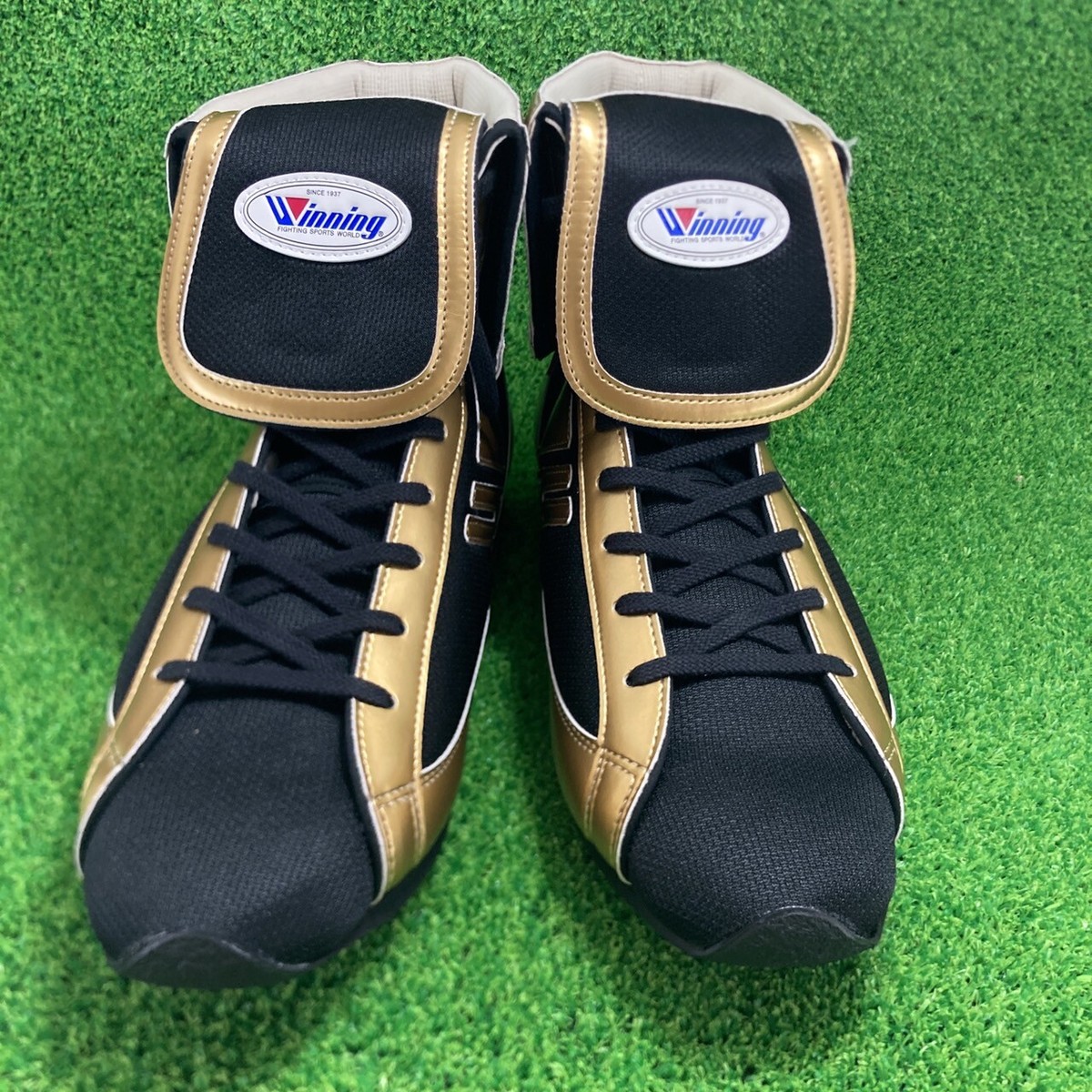 Winning Boxing wrestling Shoes RS-003 Black and Gold Shoes Made In