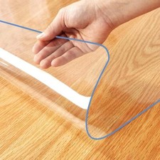 16X42 Inch 1.5mm Thick Plastic Clear Table Pad Protector Transparent Clear Vi...