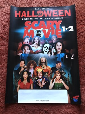 Scary Movie 1 + 2 Kinoplakat Poster A1, Halloween Double Feature