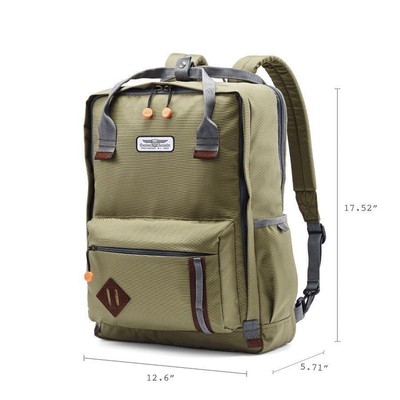 american tourister olive green backpack