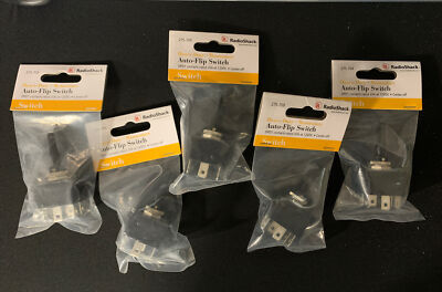 (5) NOS RadioShack Heavy-Duty Auto-Flip DPDT Switches 275-709 NEW