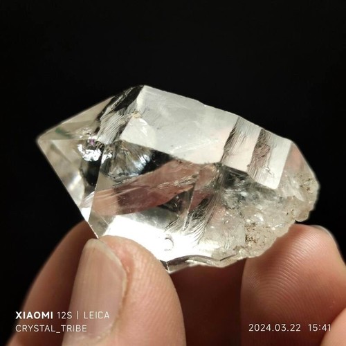 32g Rare Herkimer Diamond Crystal Quartz With Rainbow Single End Healing 4462 - Picture 18 of 22