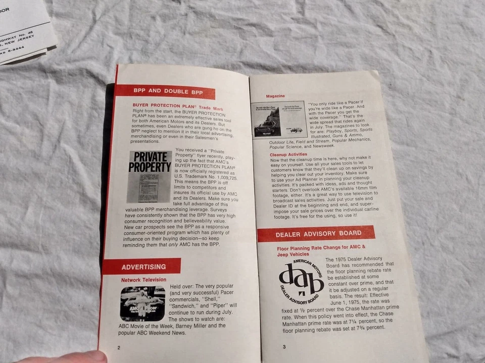 Буклет дилера AMC NOS 76 Jeep Pacer NASCAR Matador IMSA Gremlin - Изображение 2 из 4