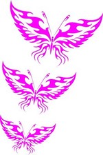 Pink Tribal Butterfly Car,Camper Van Window Stickers #3