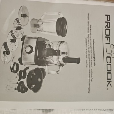 Profi-Cook PC-KM 1063 1200W Kompakte Küchenmaschine - Edelstahl/Schwarz (501063)
