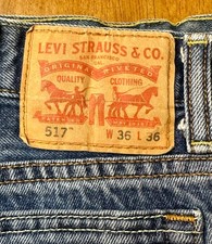 Levis 517 Boot Cut Jeans Mens 36x36 Blue Medium Wash Denim