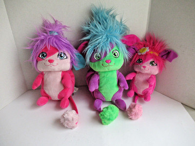 3 Popples Plush  Sunny, Yikes, and Bubbles Spin Masters 2015 Very Cute!