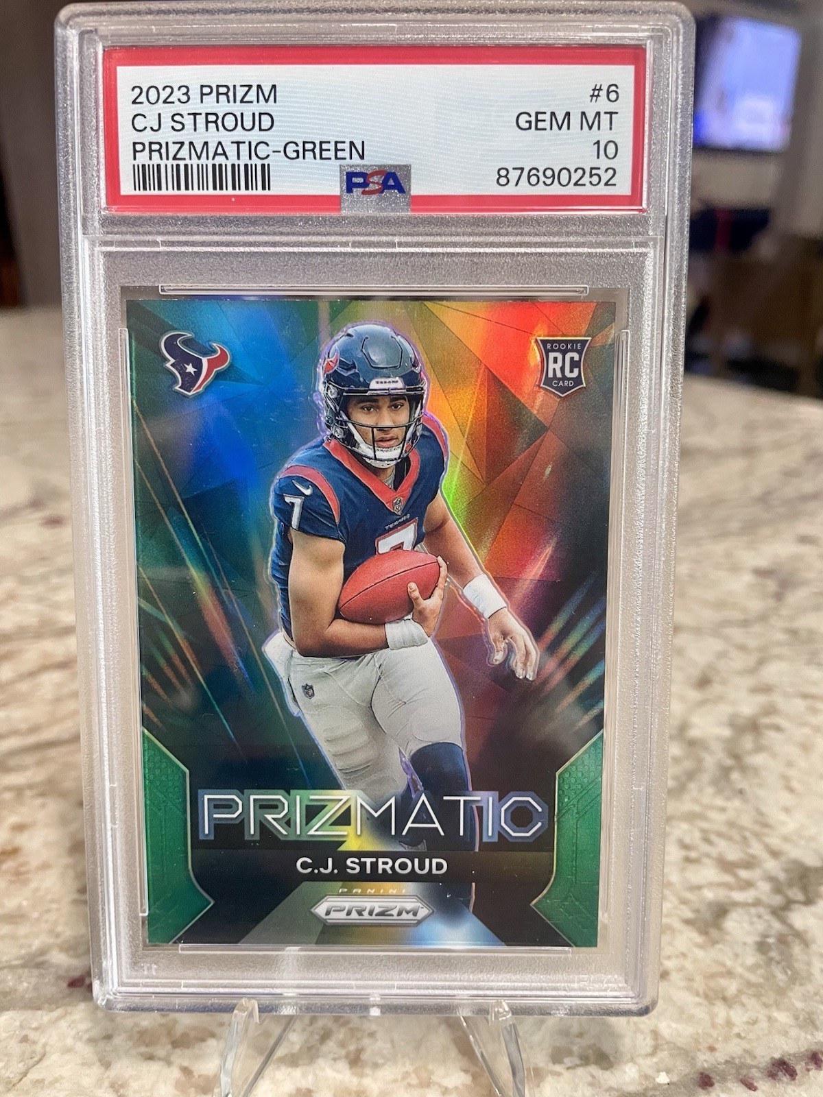 2023 Prizm CJ Stroud Prizmatic Green PSA 10 Houston Texans