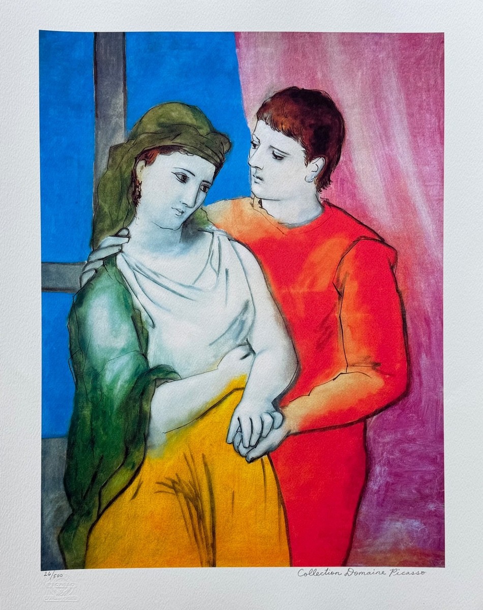 Pablo Picasso THE LOVERS CLOTHED Estate Signed Limited Edition
