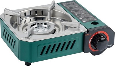 onlyfire Campingkocher 2000W Tragbar Piezozündung windbeständig 25x19x8,5cm grün