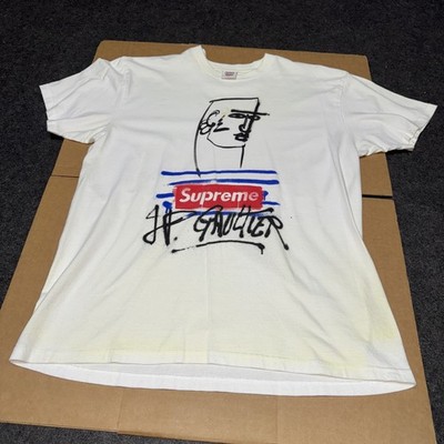 Supreme Jean Paul Gaultier Tee Tshirt Men Size L White Box Logo