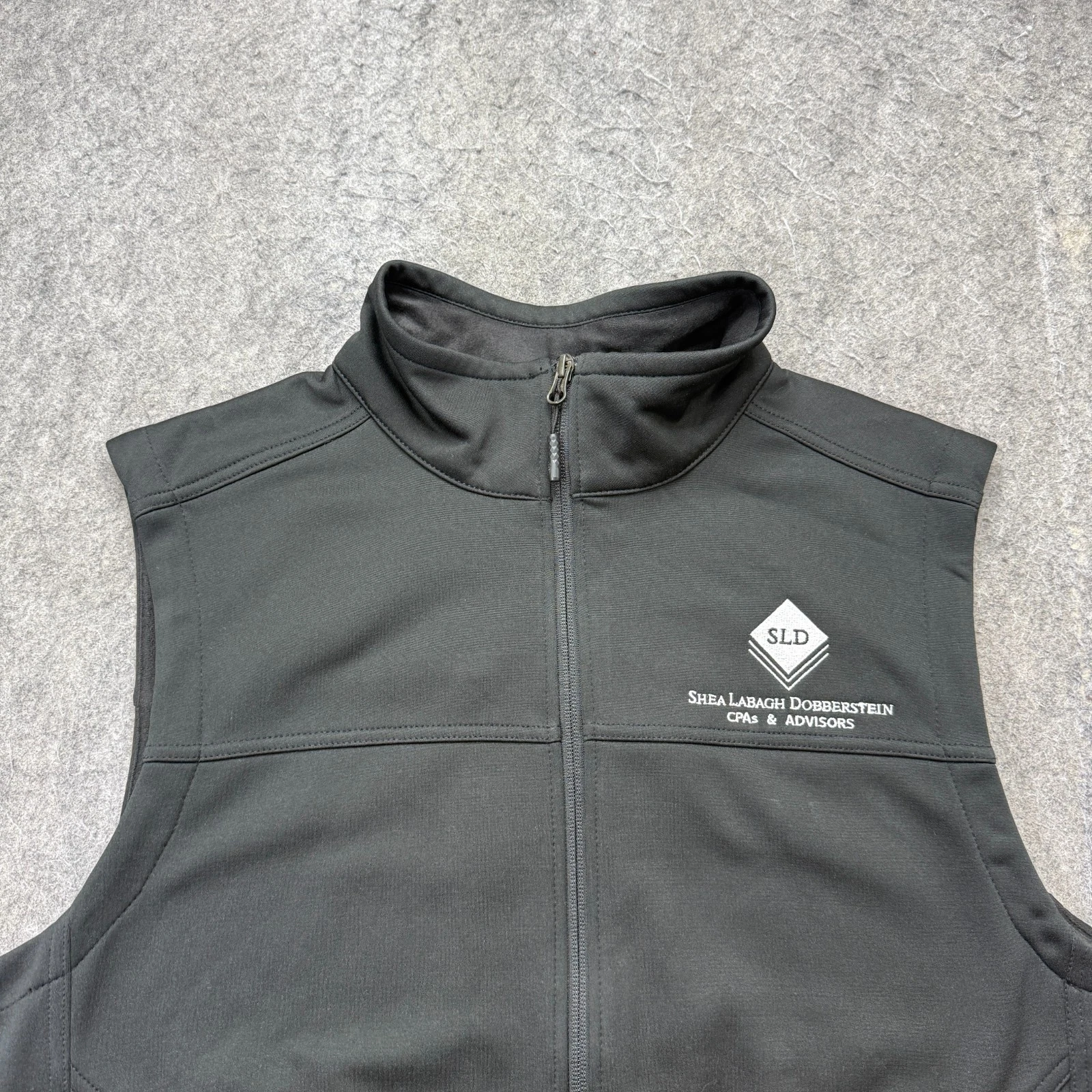 North Face Ridgewall Soft Shell Vest Men L Black Full Zip Performance Golf