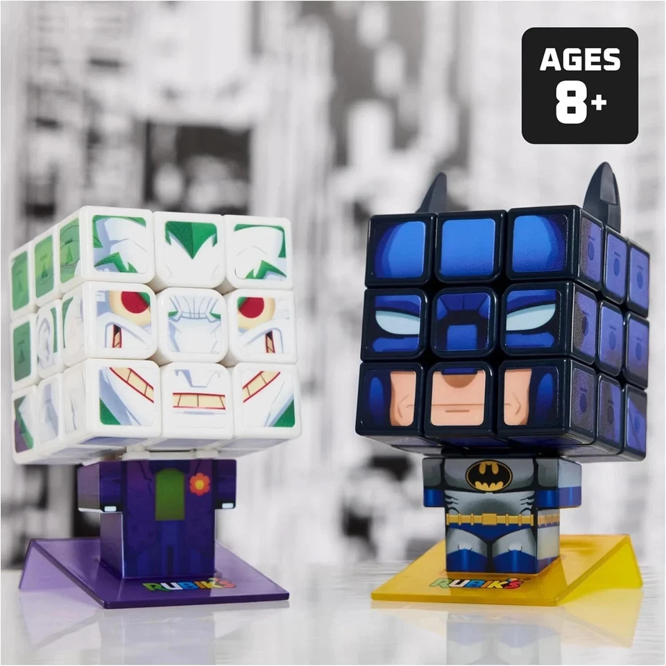 Rubik’s Cube, Batman & Joker Cubers, Exclusive 2-Pack, DC Comics Collectible Fid - Image 3 of 4