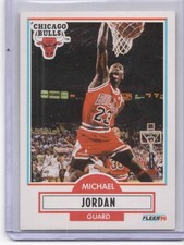 1990-91 Fleer - Michael Jordan #26 Black Line Above Biographical Information