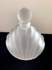Crowning Touch Brand- Vintage Frosted Lavender Glass Perfume Bottle-NOS