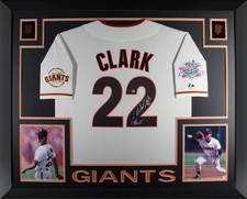 Will Clark Signed San Francisco Giants 1989 World Series Framed Jersey TRISTAR