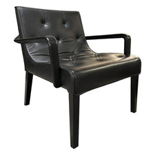 Wittmann Sessel Leslie Bezug Leder Nappa Schwarz Gestell Buche Schwarz 