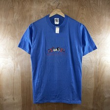 VINTAGE 90s DISNEY MICKEY  CO. MADE IN USA COTTON TEE SHIRT BLUE SIZE LARGE NEW