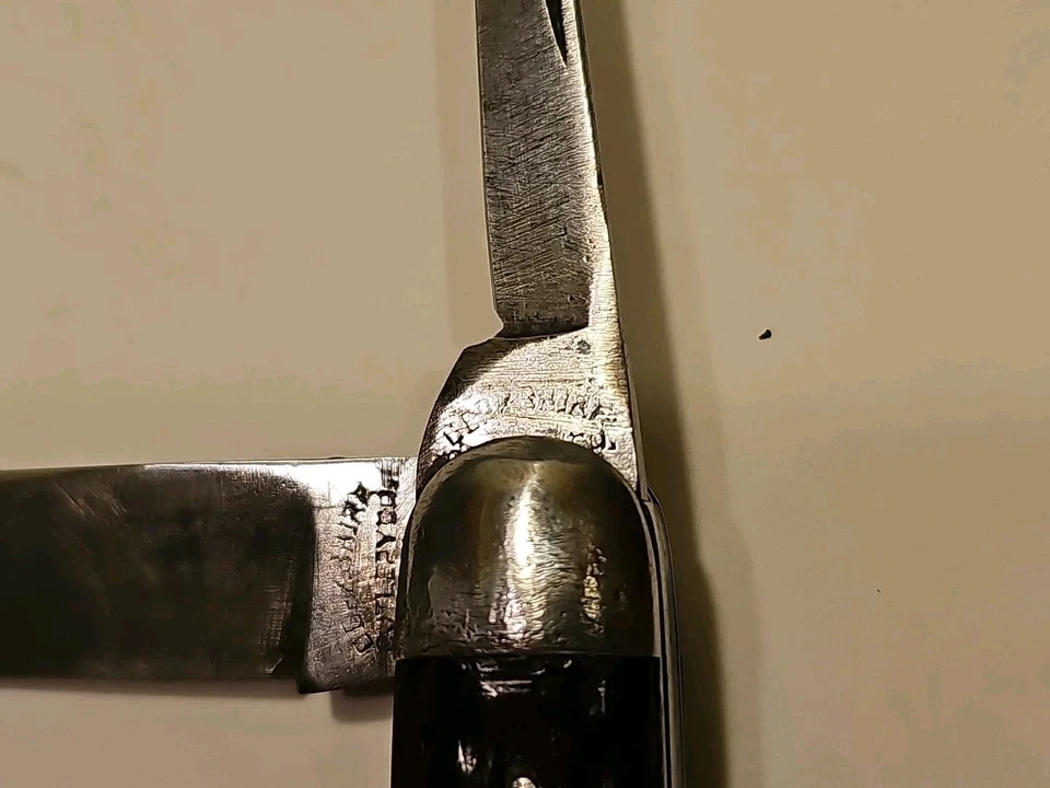  Cuchillo BERKSHIRE CUTLERY CO JACK de 1930 raro asas de hueso de EE. UU. Gran Snap Foto 4 de 4