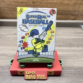 Super Real Baseball '88 (Nintendo Famicom, 1988) Japan import CIB Complete