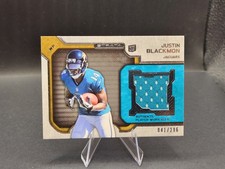 Justin Blackmon 2012 Strata Rookie Jersey Card #RR-JB Serial #041/296. rookie card picture